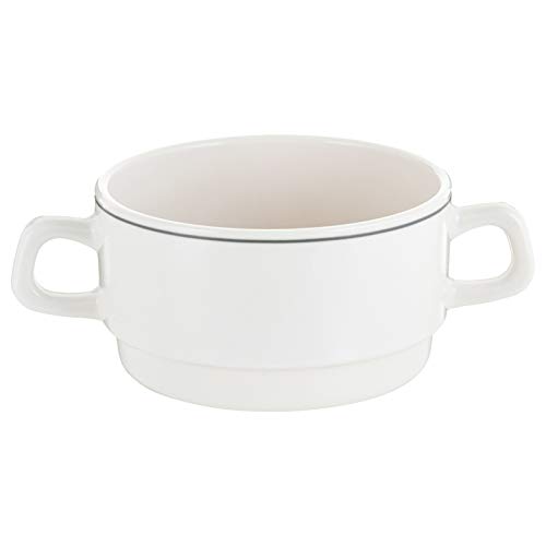 اركوروك وعاء حساء بمقبض مزدوج من اوبال ريسيبشن - اوف وايت