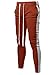 Style by William Men's Casual Side Panel Long Length Drawstring Ankle Zipper Track Pants