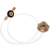 CORHAD Tragbarer Camping Gasadapter aus Kupfer mit Handrad Kompakt und Robust Aufblasventil für Outdoor Gaskocher und Propangas Fülladapter