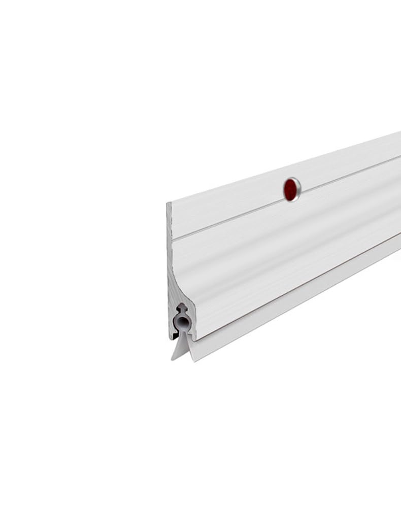 Metal Door Draft Stopper Bottom,Aluminium Mice Sweep Windscreen Dust Seal Stripping,Underdoor Draught Excluder Blocker,Seals Sweep Strip for Doors (White2,100 * 3.6CM)