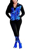 Angsuttc Women's 2 Piece Outfits Long Sleeve Full Zip Hooded Jacket and Pants Set Tracksuit