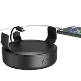 PlusAcc Battery Base for iPhone & Dot 3 - Portable Charger Stand with 9 Hours Playback Playtime with USB-C Output Port, Charging Dock Accessories for Smartphones & Earbuds (Black)