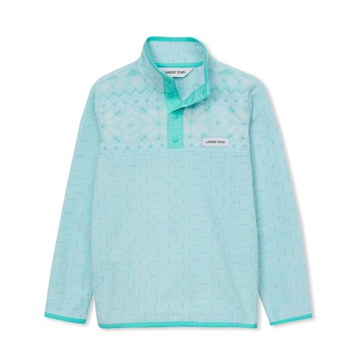 Amazon.com: Lands' End Kids Heritage Fleece Snap Neck Pullover Top