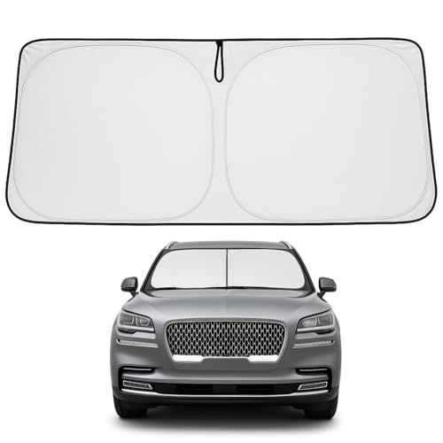 Image of Proadsy Windshield Sun Shade for Lincoln Aviator 2020-2025 2026 4-Layer Foldable Front Sunshade Protector Sun Visor Blocks UV Rays Keep Car Cooler