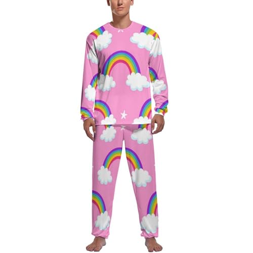 Vêtements de nuit homme avec haut manches longues et pantalon de pyjama