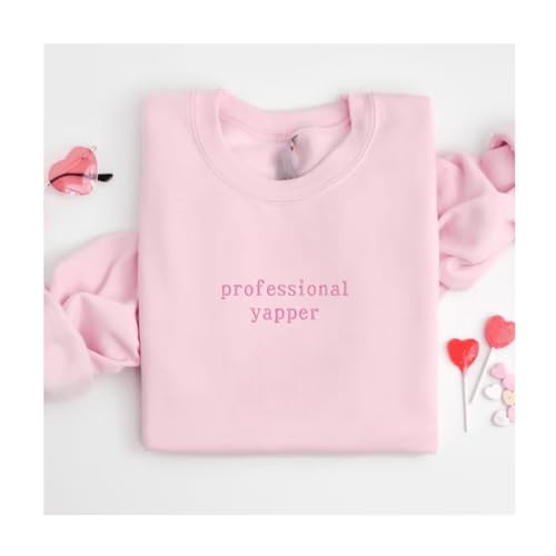 Embroidered Professional Yapper T-shirt, Sweatshirt, Hoodie, Trendy Meme Shirt3