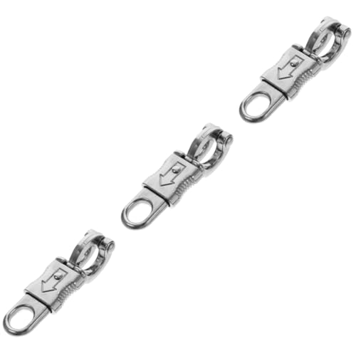 KICHOUSE 3pcs 102mm Snap Fixed-Eye Quick Release Horse Bridle Hook for Equestrian