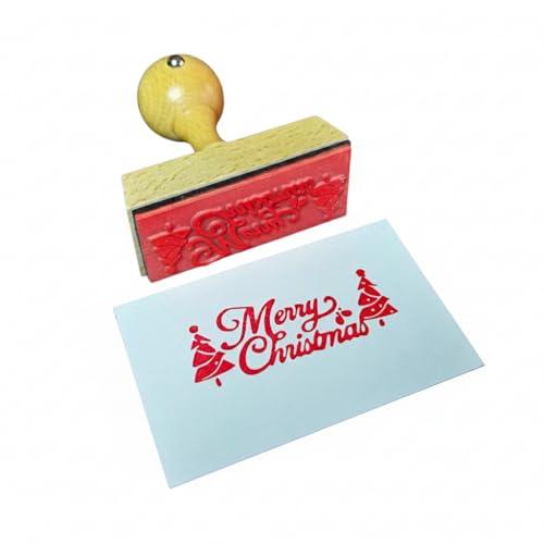 Colop Decorative Novelty Craft Stamp Rubber Ink Stamp for Scrapbooking Planners Card Making Classroom Activities DIY Paper Crafts and Creative Projects (Merry Christmas)