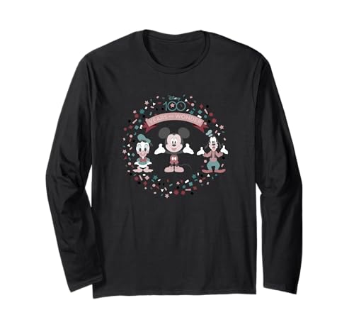 Idée cadeau Disney 100 t-shirt manches longues Mickey Donald Goofy idéal pour les passionnés