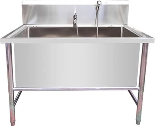 Stainless Steel Dog Grooming Bath Tub - Large Pet Wash Station with Telescoping Faucet (31in) - Perfect for Professional Grooming & Home Use, Durable & Easy to Clean