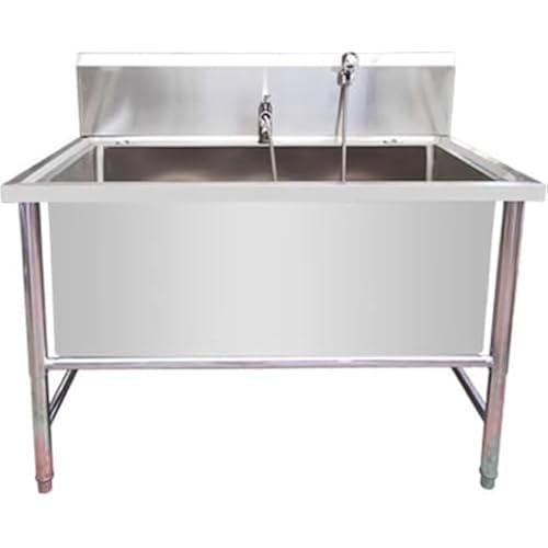 Stainless Steel Dog Grooming Bath Tub - Large Dog Wash Station with Telescoping Faucet (31in) - Perfect for Professional Pet Grooming & Home Use