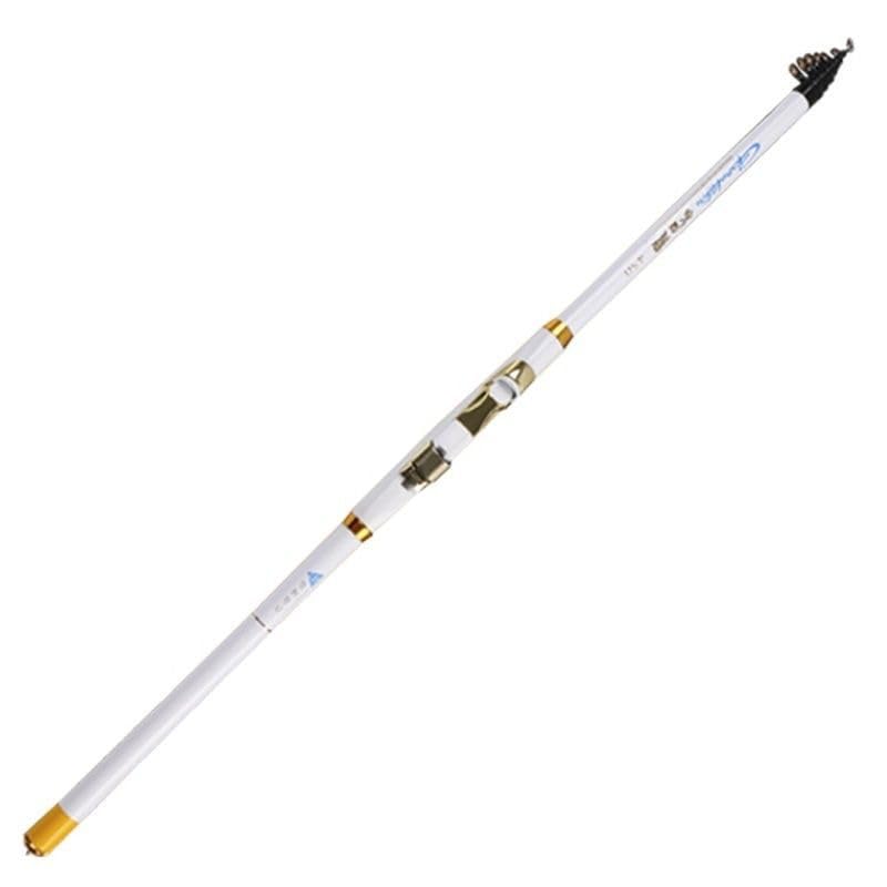 Canna da Pesca Basta di Pesca con Roccia oceanica telescopica 2,7 m-6,3 m di Canna da Pesca a Filo in Fibra di Carbonio surrovate in Bianco e Nero Opzionale canne da Pesca(White,3.6)