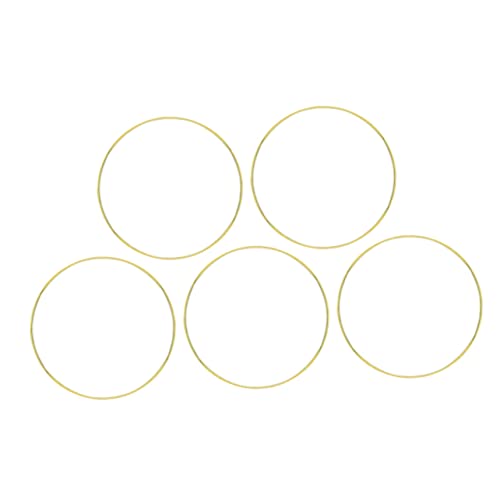 WOFASHPURET 5pcs Metal Wreath Hoops for Dream Catcher Making Rings for DIY Crafts Decorative Macrame Frames for Home Decor Sturdy Wear-Resistant Design