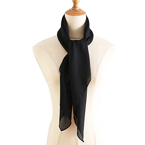 100% Mulberry Silk Scarf-Printed or Solid Color 35” Square Large Silk Hair Head Wrap Scarf With Gift Box Package4