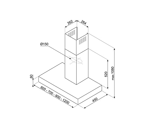Hotte décorative murale KBT900NE - vue 4