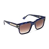 DIFF | Wicked Prince Fiyero Square Sunglasses for Women and Men | Regal Blue Tortoise + Brown Gradient | 100% UV Protection