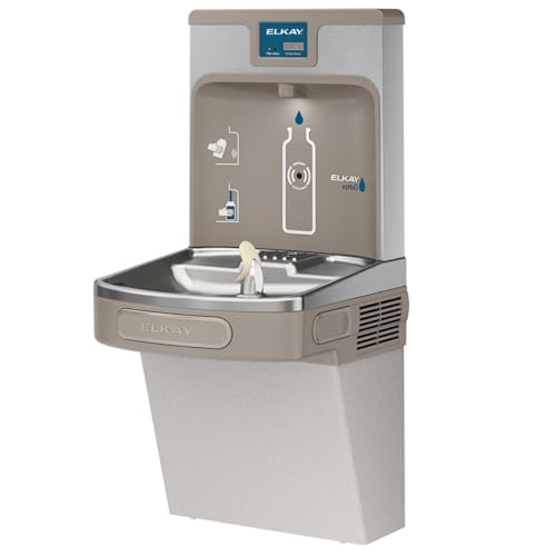 Elkay LZS8WSLK EZH2O Bottle Filling Station with Single ADA Cooler, Filtered, 8 GPH, Light Gray