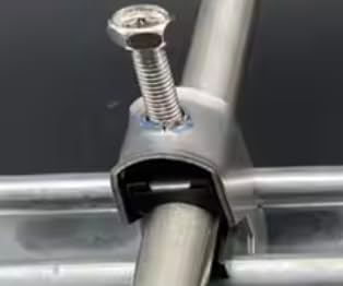 Universal Saddle Strut Clamp, 3/8 Inch, Electro-galvanized Steel, for Electrical MC/AC/BX Cable or Conduit, 0.10-0.63 Inch Outside Diameter, Top Bolt Saddle (25)