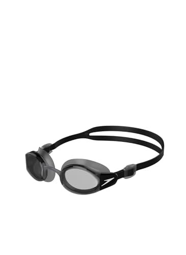 Speedo Unisex-Adult Mariner Pro Swimming Goggles | Anti-fog, Black/White/Smoke, One Size