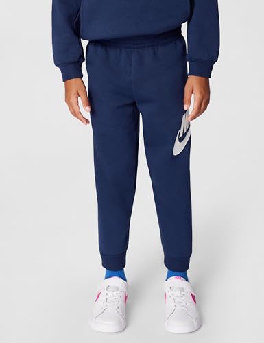 Image of Nike Kids' Sportswear Club Fleece Pullover Hoodie and Joggers 2-Piece Outfit Set (Large Swoosh Logo)