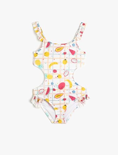 Maillots de bain Koton à volant imprimé avec découpes asymétriques