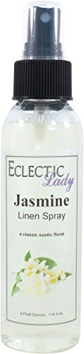 Jasmine Linen Spray (Double Strength), 2 ounces - Eclectic Lady Sheet and Linen Spray - No Artificial Colors, Parabens, or Preservatives - Long-Lasting Scent for Bed, Fabric & Pillow