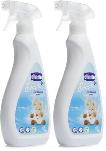 Chicco Sensitive Smacchiatore senza Profumo con Ossigeno Attivo, Rimuove Macchie, anche per Tessuti Colorati, 0+ Mesi, 500 ml (Confezione da 2)