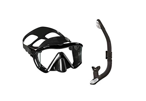 Panoplie masque de plongée Mares i3 et tuba Ergo Dry pour adulte en silicone noir