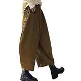 [AUSKY] ワイドパンツ 九分丈 レディース ガウチョパンツ ロングパンツ バルーンパンツ サルエルパンツ 春 秋 ゆったり 着痩せ ウエストゴム ゆったり 無地 ズボン 夏 大人 お出かけ 可愛い