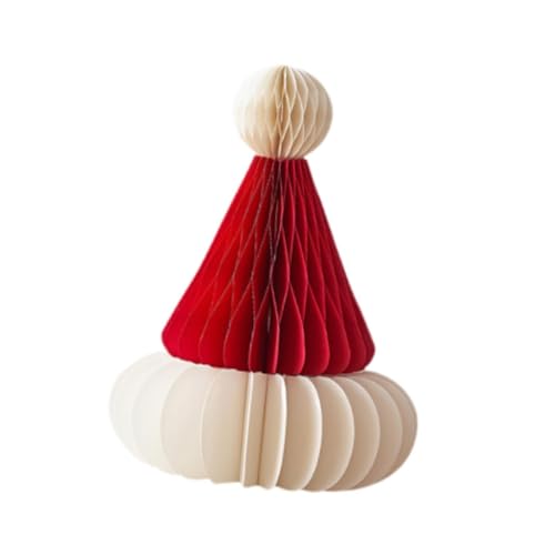 SM SunniMix Christmas Santa Hat Hanging Decoration Novelty Funny Tabletop Christmas Tree Ornament for Home Party Celebration