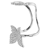 Élégance féminine : Le Nail Ring Sparkling Metal Butterfly Rhinestone apporte une touche délicate grâce à son en métal orné de , idéal pour sublimer vos looks quotidiens ou illuminer vos tenues lors d'événements festifs