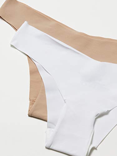 Kit Com 2 Calcinhas Biquíni, Trifil, Feminino, Branco/Macadâmia, G