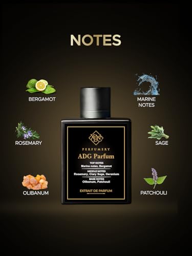 Image of XLNC ADG Parfum Unisex Luxury Perfume for Men & Women, Premium Long-Lasting Fragrance with Marine Notes, Bergamot & Rosemary, Fresh Extrait de Parfum, 20ml