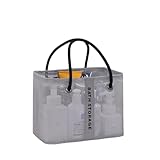 [SensaBliss] 温泉バッグ 海水浴 スパバッグ サウナ/プール/銭湯 バッグ メッシュ素材 ポータブル 大型収納 折り畳み トラベル レジャー バスグッズ 洗面用具 グレー