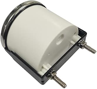 ELING 52MM Fuel Level Gauge Meter 0-5V Signal with Red Backlight 9-32V for Cars Trucks (White+Stainless Steel)