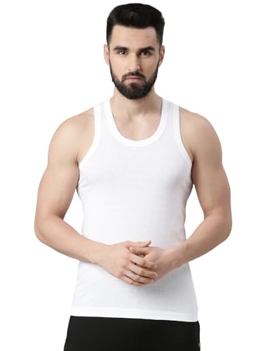Image of Force NXT Men's Super Combed Cotton Fabric Solid Vest | Round Neck Sleeveless Vest for Men