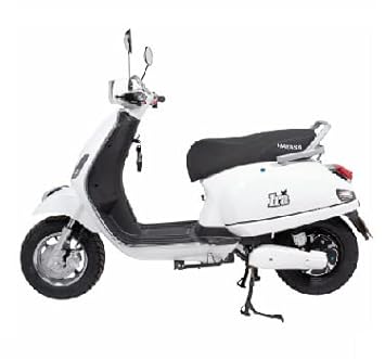 Hayasa IRA by Ewheelers Electric Scooty/Scooter with Front Disk & Rear Drum Brake and 60V/26Ah Battery Capacity | Special Features - Anti Theft Alarm and Keyless Drive Function (White)