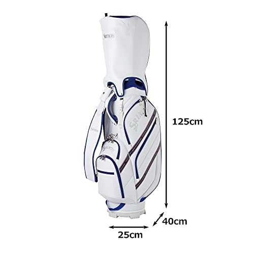 ダンロップ(DUNLOP) スリクソン キャディバッグ メンズ スポーツモデル ホワイト 9.5型 GGC-S165 ゴルフバック 6枚目