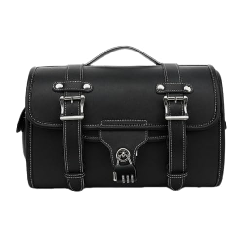 大容量のリアボックスとヘルメット用サイドポケットは取り外し可能で簡単に収納可能 (ブラウン.ブラック) (ブラック)