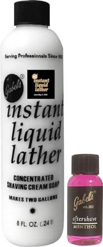 Instant Liquid Lather 8oz Concentrated shaving soap (1) for Lather Machine and 1oz LA 31 with Menthol Aftershave. Manufacturer Direct sealed bottle with black label