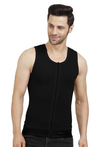 Image of GYNECOMASTIA Full Compression Vest || HIGH COMPRESSION || Front Hook and Zip Closer || Tomboy Chest Binder || Chest and Abdomen Support || Chest Shapewear