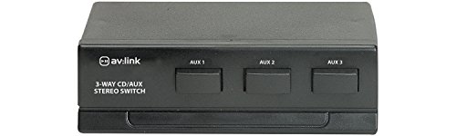 AV Link 3 vie Cd/Aux Stereo Switch, Nero