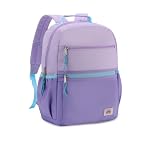VASCHY Toddler Backpack, Girls School Bag Lightweight Plain Color-block Small Kids Bookbag for Preschool/Kindergarten/Daycare/Travel Lightweight Purple