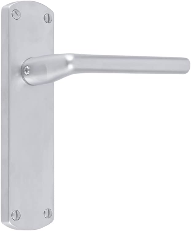 Serozzetta Eden Door Handles on Backplate - Latch - Satin Chrome - Image 4
