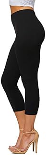 Premium Ultra Soft Womens High Waisted Capri Leggings in 30 Solid Colors