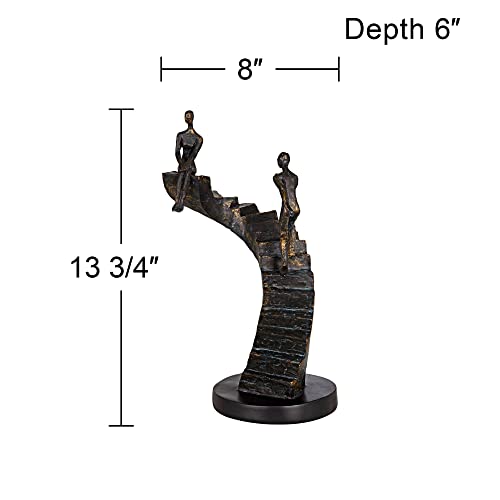 Escultura de bronce Kensington Hill 13.75 pulg alto miniatura 3