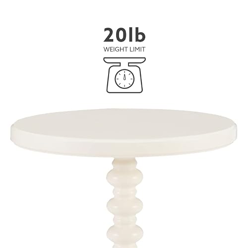 Linon Tara Wood Spindle Side Table In Off White #TOP6
