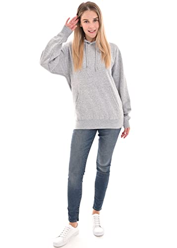 Esstive Women's Ultra Soft Fleece Long Sleeve Active Cozy Lightweight Classic Pullover Hoodie, Light Heather Grey, Small #TOP1