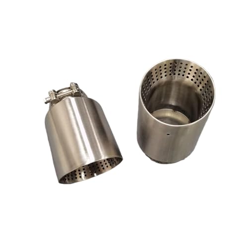 Terminales de escape de acero inoxidable mate con malla protectora para VW Golf 7 2