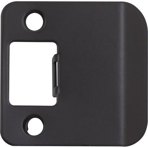 Stone Harbor Hardware Round Corner Extended Lip Strike 2-1/4 x 1-3/4 (2-1/4 Overall Length) Matte Black